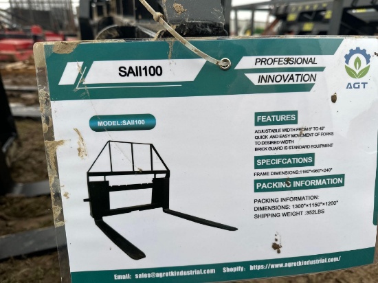 AGT SKIDLOADER PALLET FORKS