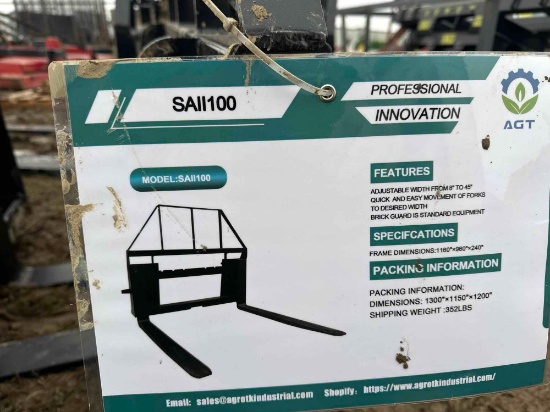AGT SKIDLOADER PALLET FORKS