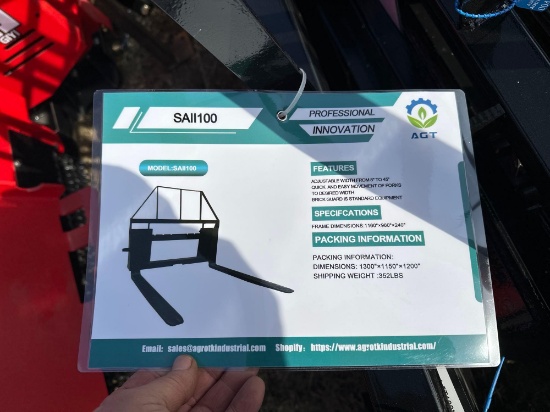 AGT SKIDLOADER PALLET FORKS