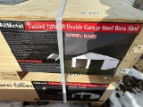 Unused 33ft x 25 ft. Double garage steel barn shed