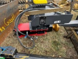 Skid loader mounted post pounder