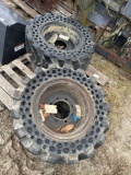 Set of 4 Airboss Rubber skidsteer tires