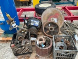 Pallet w V-pulleys/ saw blade
