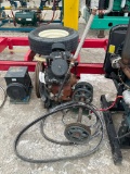 Twin cyl. air compressor w/ lineshaft