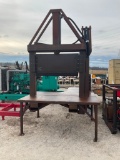 Heavy Duty Hyd. Log Splitter on table. 2 upright cylinders w/knives Power unit sold separate