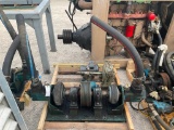 Pallet of assorted Hyd. motors, gear reducers and large double hyd. pump.