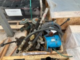 Box Of Shafts, Bearings, Hyd Valve./motor misc. good parts