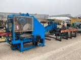 Swing arm cutoff saw w/ incline waster conveyor, 14