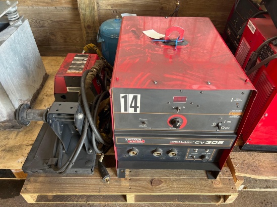 Lincoln Electric Model CV305 w/Feeder LF-72, 240v, 3ph
