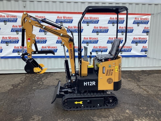 New Unused AGT Model H12R Mini Excavator, Gas Engine, 14" Digging Bucket, Dozer Blade