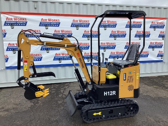 New Unused AGT Model H12R Mini Excavator, Gas Engine, 14" Digging Bucket, Dozer Blade
