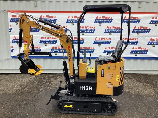 New Unused AGT Model H12R Mini Excavator, Gas Engine, 14" Digging Bucket, Dozer Blade