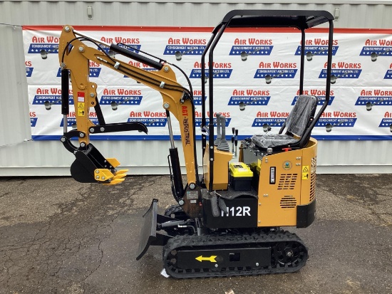 New Unused AGT Model H12R Mini Excavator, Gas Engine, 14" Digging Bucket, Dozer Blade