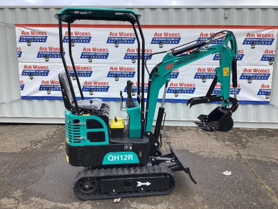 New Unused AGT Model QH12R Mini Excavator, Gas Engine, 14" Digging Bucket, Dozer Blade