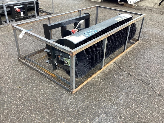 New Unused AGT Model SSAB72 Rotary Angle Brush Skid Steer Attachment