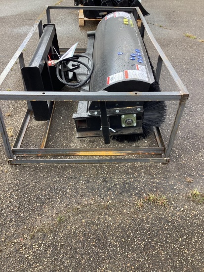 New Unused AGT Model SSAB72 Rotary Angle Brush Skid Steer Attachment