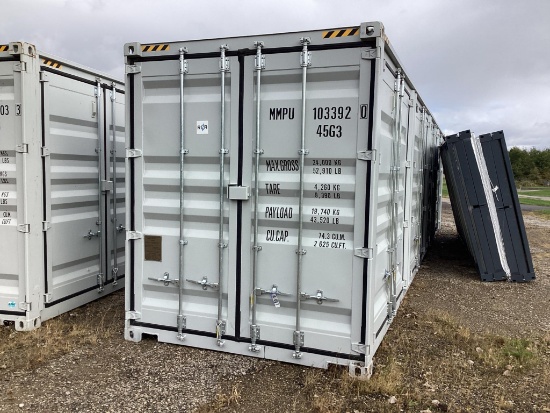 New 1 Trip 40' High Cube Multi Door Shipping Container, 4 Side Opening Doors 1 End Door