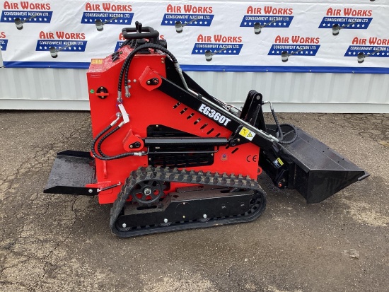 New Unused EGN Model EG360T Skid Loader with 41" Bucket, Aux. Hydraulics, Rubber Tracks, Elec. St...