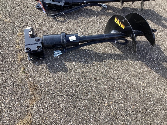 New Unused MIVA Hydraulic Auger Mini Excavator Attachment, 16" Auger Bit