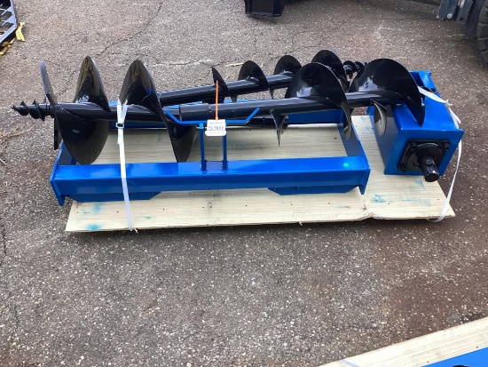 New Unused GiYi Hydraulic Auger Skid Loader Attachment Set, 8",12" and 16" Auger Bits
