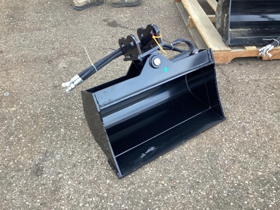 New Unused MIVA 24" Tilting Bucket Mini Excavator Attachment