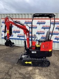 New Unused MIVA Model VA13 Mini Excavator, 13.5 Hp Gas Engine, Dozer Blade, Aux, Hydraulics