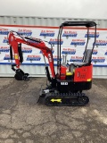 New Unused MIVA Model VA13 Mini Excavator, 13.5 Hp Gas Engine, Dozer Blade, Aux, Hydraulics
