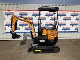 New Unused MIVA Model VA16S Mini Excavator, 13.5 Hp Gas Engine, Dozer Blade, 16