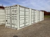 New 1 Trip CTN High Cube Multi Door 40' Shipping Container, 4 Side Doors, 1 End Door