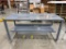 Metal Work Table with Casters 30''x6' .