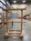 Wooden Drying Rack on Casters .