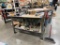 Metal Work Bench with Vise 27''x62'', this bench was used to change the CNC tool holders