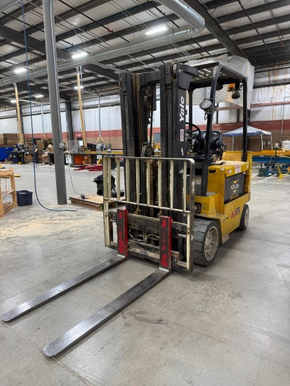 2010 Yale ERC08HHN48TE088 Electric Forklift, 3 Stage Mast, 7500 Lbs Capacity, 10,720 Hrs.