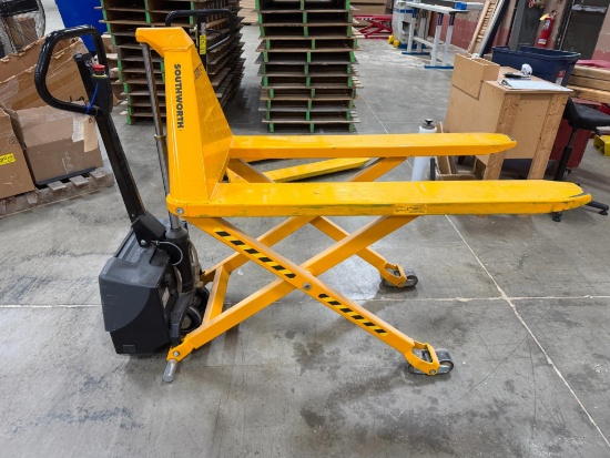2017 Southworth EHL1004 Electric High Lift Pallet Jack, 3300 Lbs. Cap. 12V SN 173C14173360