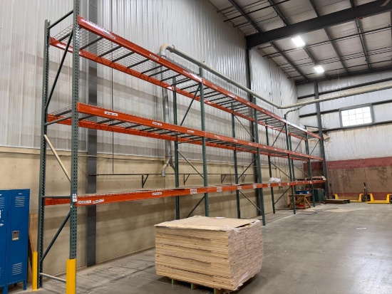 5 Section Pallet Racking 42''x12'Rails x16' High .