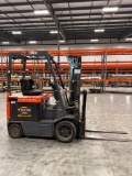 Toyota 7FBCU25 Electric Forklift, 3 Stage Mast, 4500 Lbs Capacity 36 Volt, 9858 Hrs