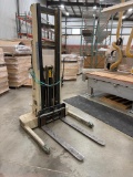 Crown 15BT Electric Pallet Stacker, 2 Stage Mast, 1500 Lbs. Capacity 12 Volt 40637