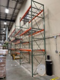 4 Section Pallet Racking/ 2 Sections42''x8' rails x16' 2 Sections 42'' rails x12'x16' .