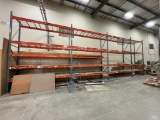 4 Section Pallet Racking 1 Section 42''x8' Rails x16' High 3 Section 42''x12' rails x16' High .