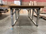 Metal Material Stand 47'' x8' Long x33'' High .