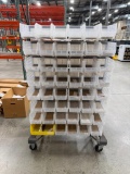 Global U-Line Storage organizers with Metal Carts with Casters .