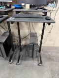 Mobile Computer Stand with HP Computer .