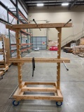 Wooden Drying Rack on Casters .
