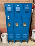 Global 3 Unit Metal Storage Locker .