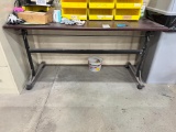Mobile Work Table 2'x5' with Storage Bins .