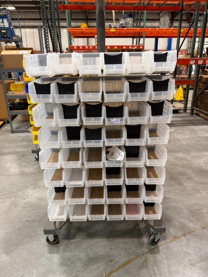 Akro Mills Rolling Plastic Parts Bin Holder