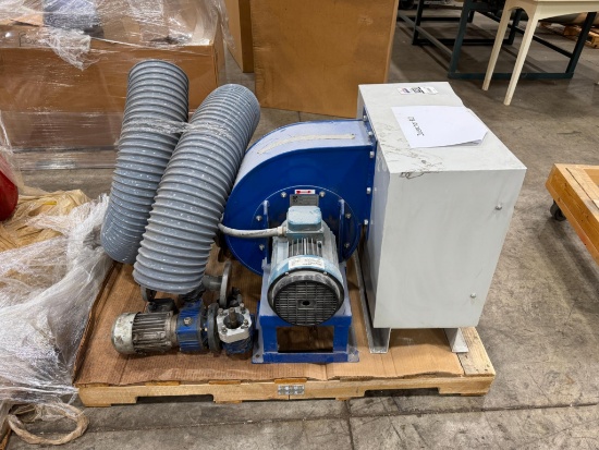 Pallet Lot Valves, 7" Flex Hose, Blower