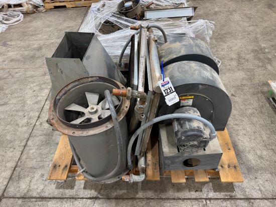 Pallet Lot 2 Dayton Blowers, Exhaust Fan, 2 Hoods
