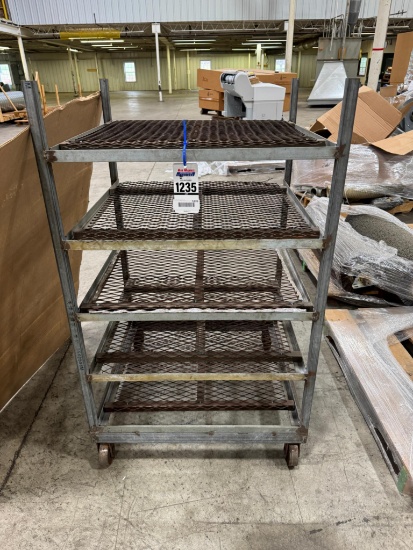 5 Shelf Metal Cart 27" x 27" x 48" High