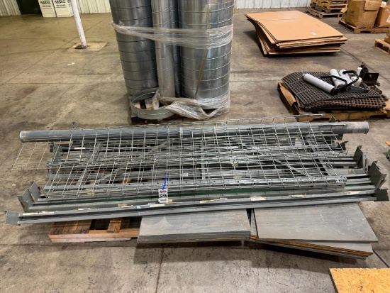 Pallet Lot 8' Pallet Racking Beams, 12" Tear Drop decking